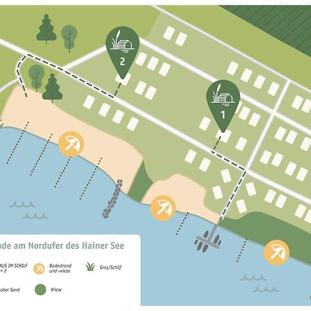Haus Im Schilf 1 - Ferienwohnungen Am Hainer See Bei Leipzig ノイキエリッチュ エクステリア 写真